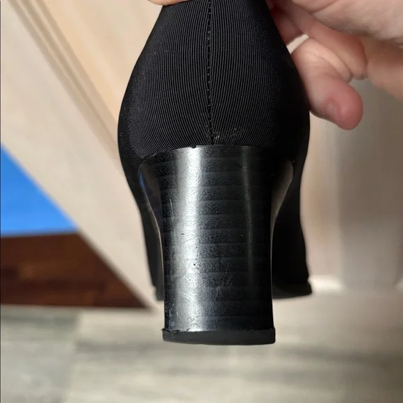 Villager Black Square-Toe Heels - Picture 5 of 7